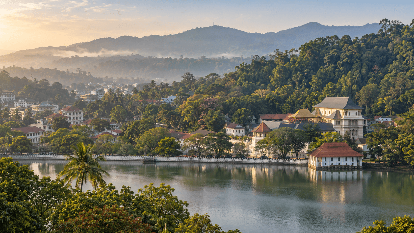 Kandy Lake and the sacred hill capital