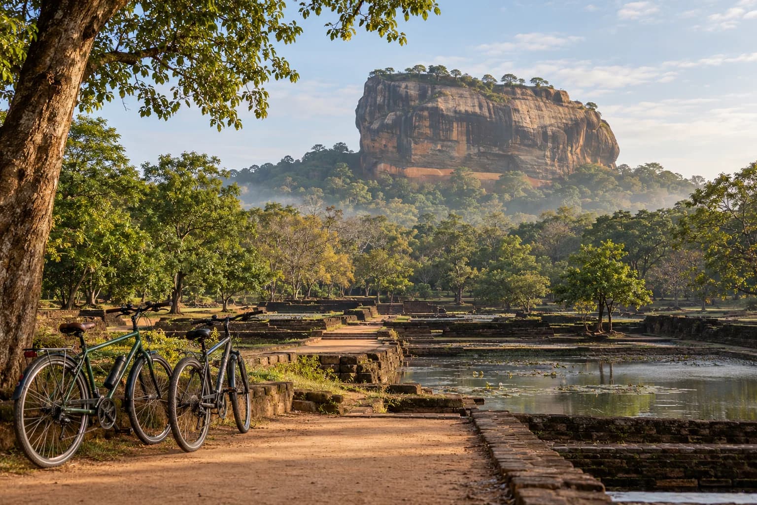 A quiet morning beneath Sigiriya