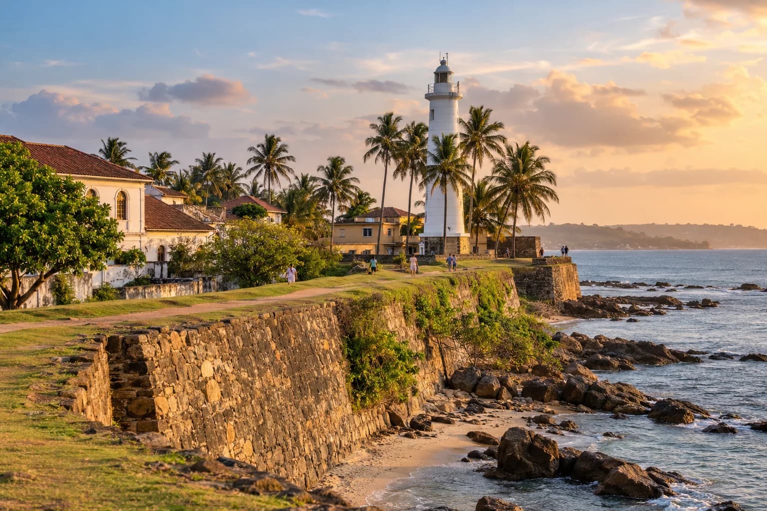 Galle Fort at golden hour